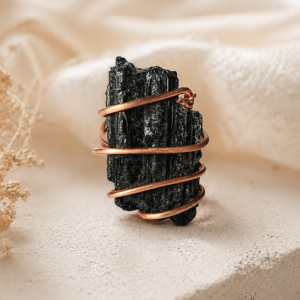 Shield Stone Black Tourmaline Ring