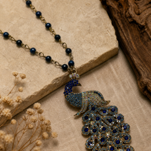 Midnight Peacock Glow Necklace