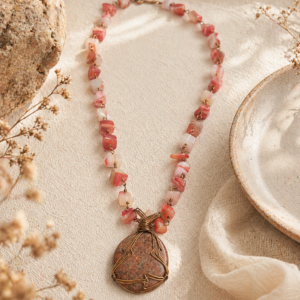Ember Bloom Poppy Jasper Necklace