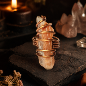 Ember Ground Red Calcite Ring