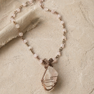Love Language Rose Quartz Necklace