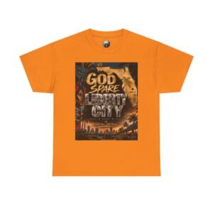 God Spare Liberty City T-Shirt — Retro Miami Skyline Graphic Tee