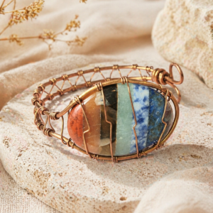 Solar Chakra Palmstone Copper Cuff