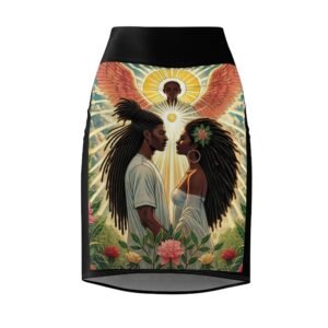 The Lovers Tarot Pencil Skirt