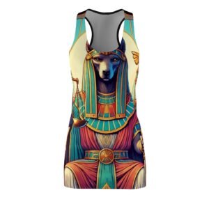 Anubis Goddess Racerback Dress — Egyptian Mythology All-Over Print