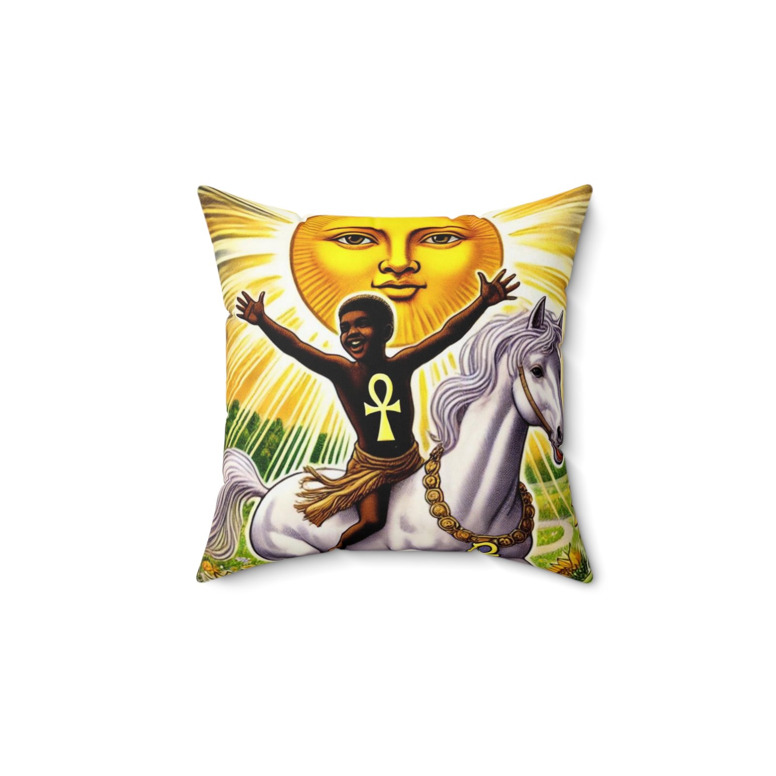 "The Sun" Spun Polyester Square Pillow - Image 2