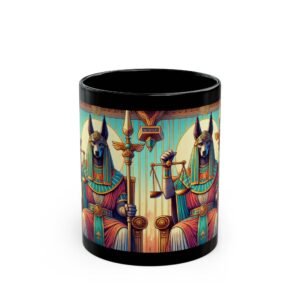 Egyptian Anubis Justice Black Mug