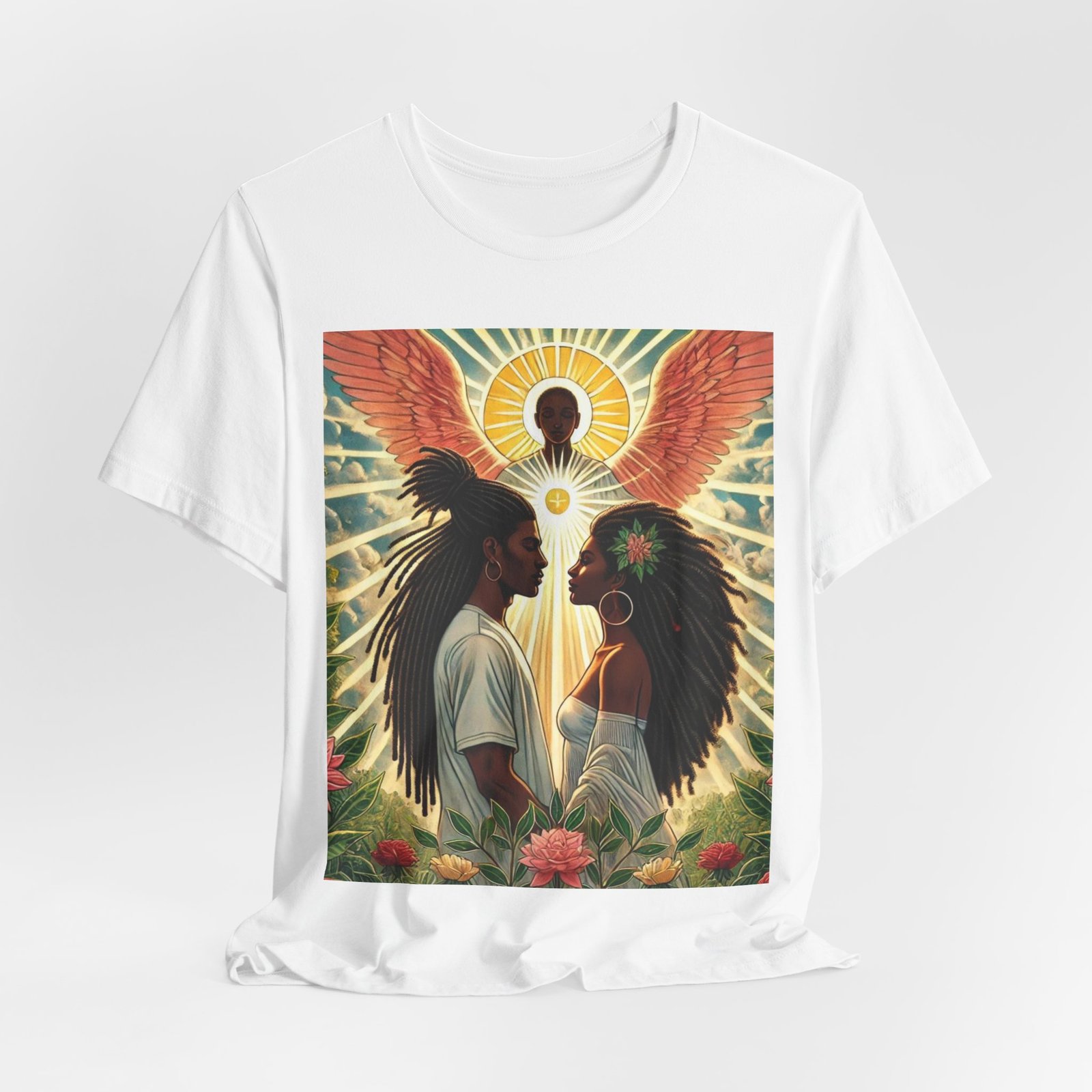 The Lovers Tarot Adult Unisex Tee - Image 4