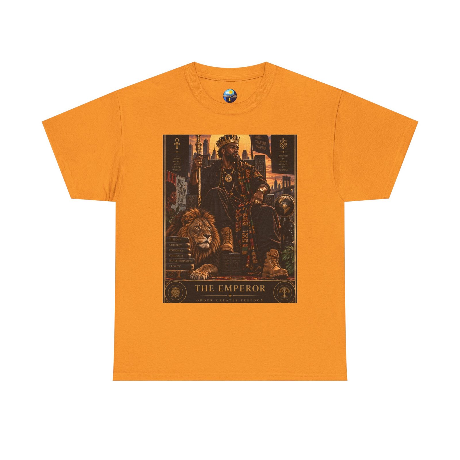 The Emperor Tarot T‑Shirt — Gothic Lion & Throne Graphic Tee - Image 11