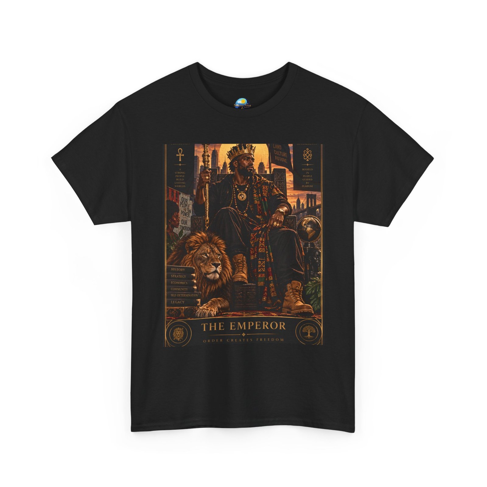 The Emperor Tarot T‑Shirt — Gothic Lion & Throne Graphic Tee - Image 8