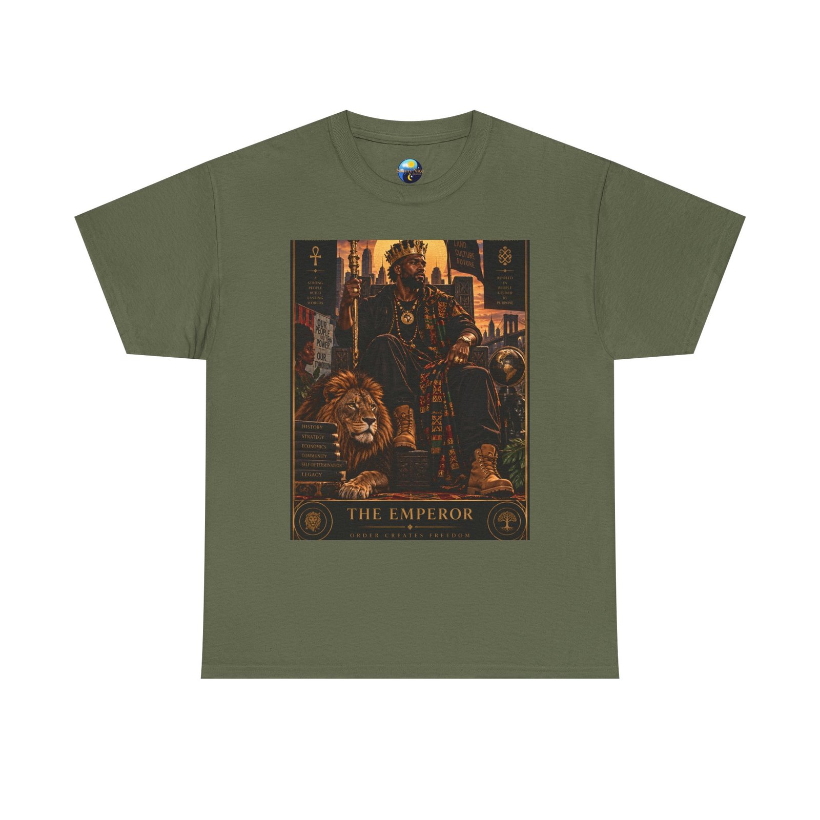 The Emperor Tarot T‑Shirt — Gothic Lion & Throne Graphic Tee - Image 21