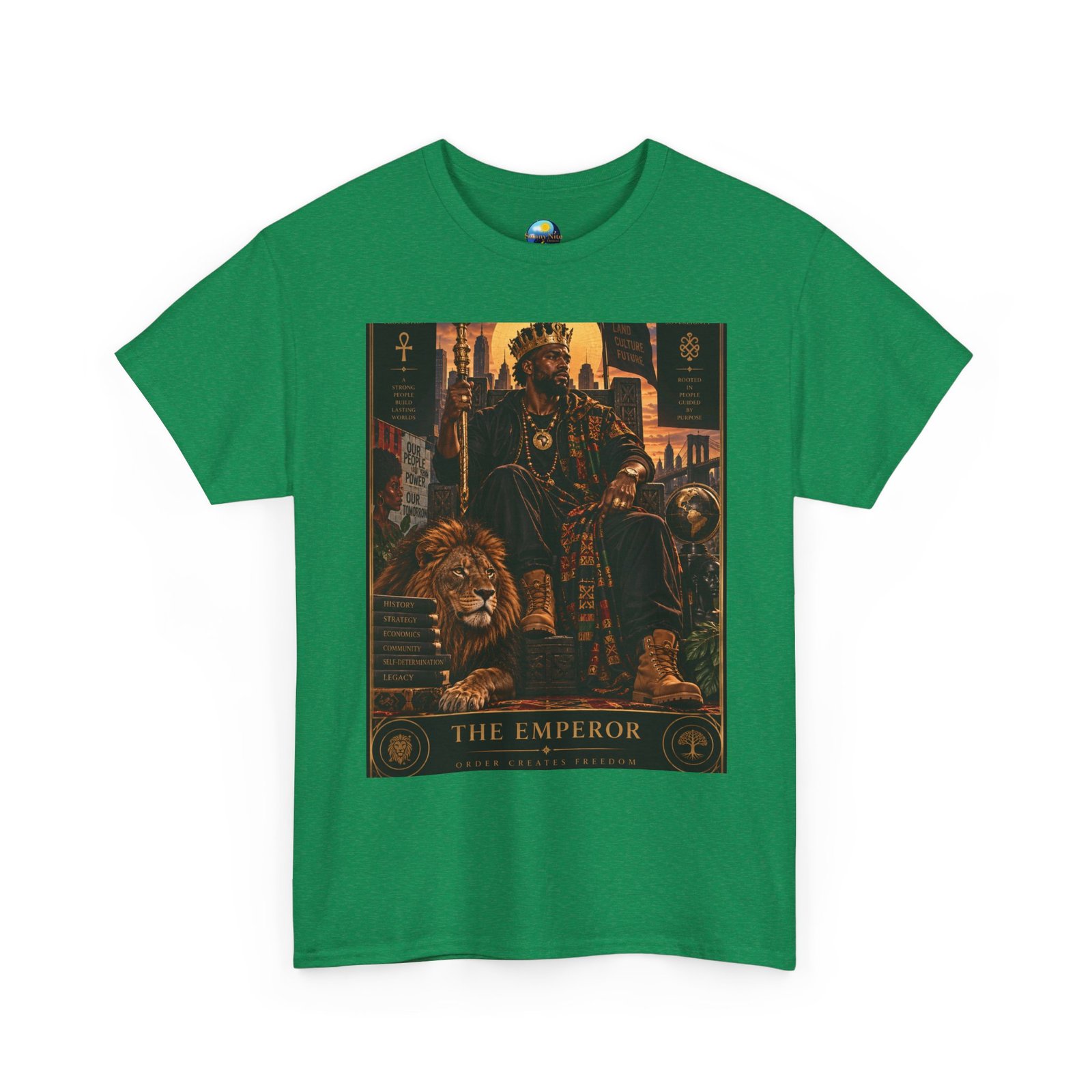 The Emperor Tarot T‑Shirt — Gothic Lion & Throne Graphic Tee - Image 28