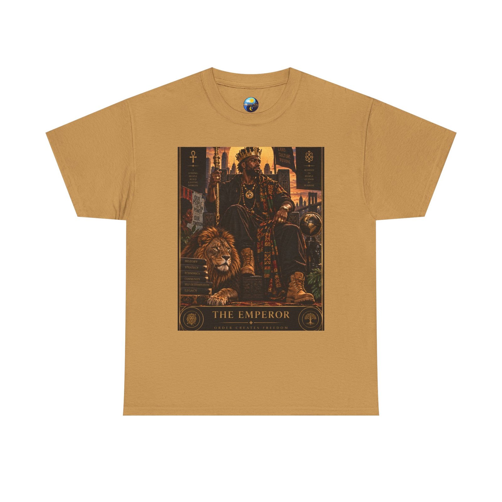 The Emperor Tarot T‑Shirt — Gothic Lion & Throne Graphic Tee - Image 16