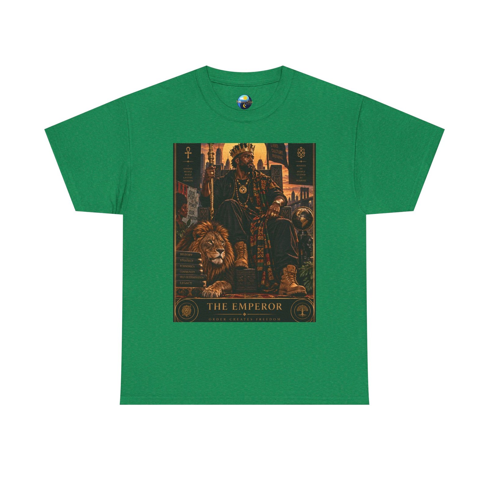 The Emperor Tarot T‑Shirt — Gothic Lion & Throne Graphic Tee - Image 26