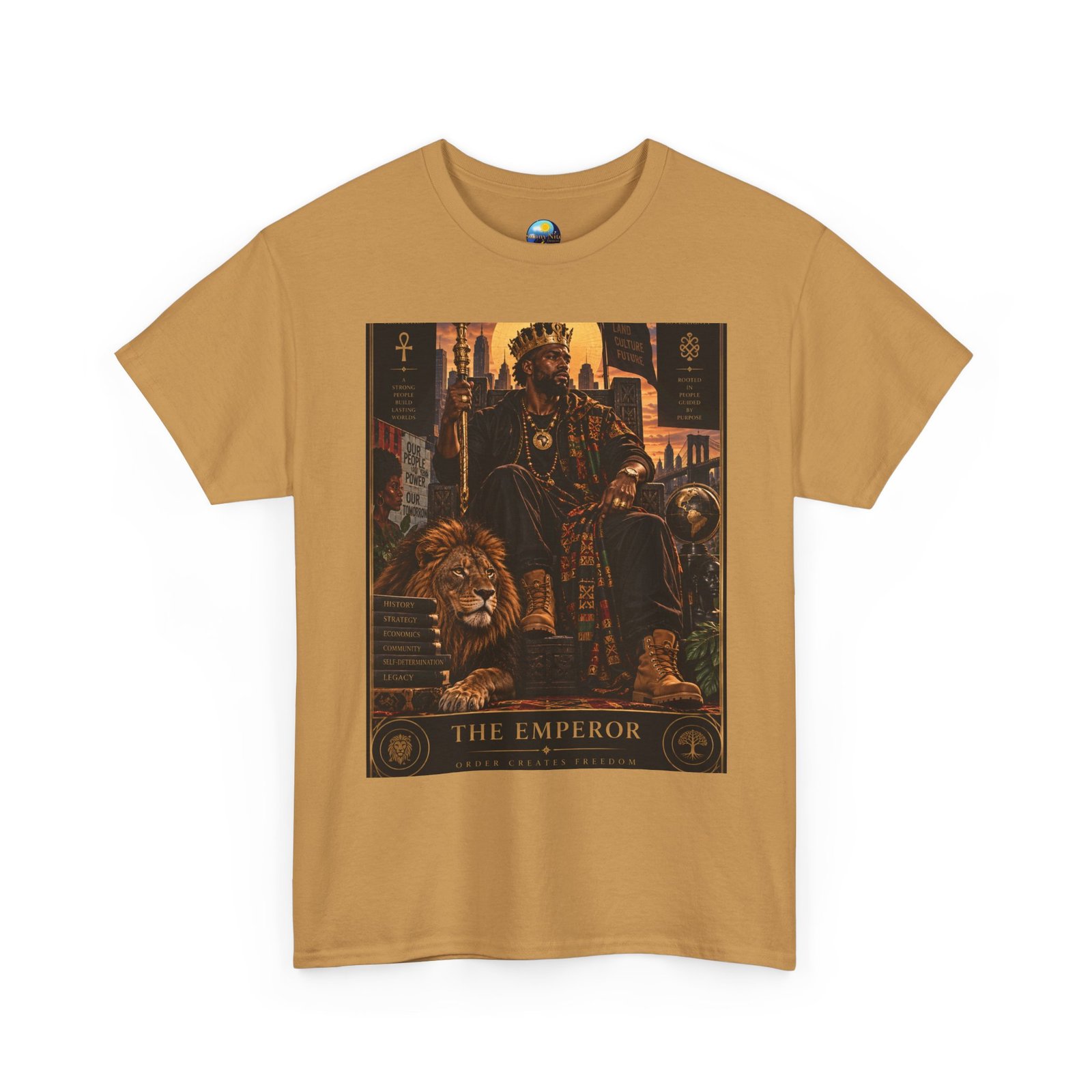 The Emperor Tarot T‑Shirt — Gothic Lion & Throne Graphic Tee - Image 18