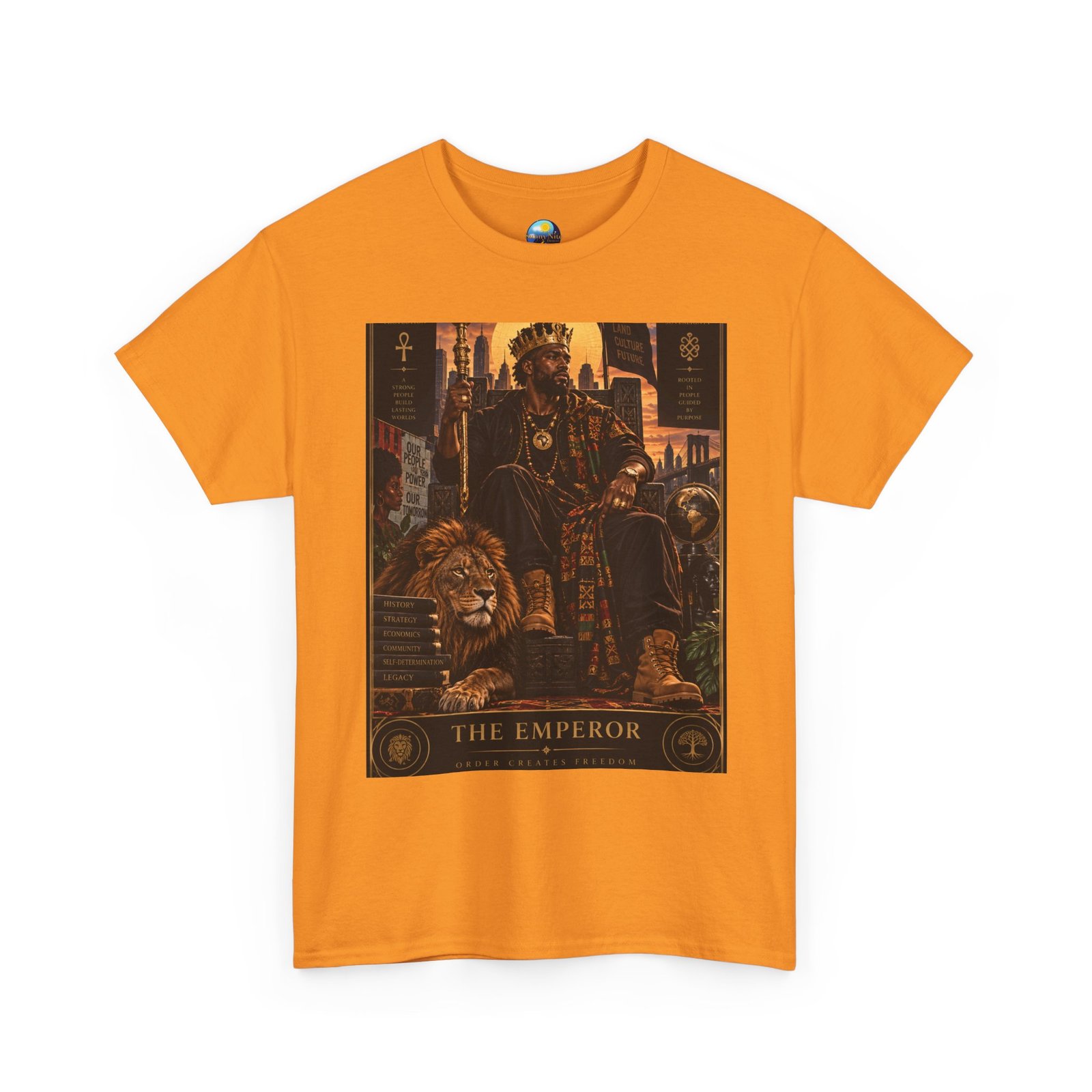 The Emperor Tarot T‑Shirt — Gothic Lion & Throne Graphic Tee - Image 13
